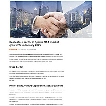 Real estate sector in Spains M&A market grows 2% in January 2025